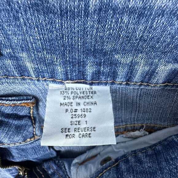 Paris Blues Cropped Jeans Womens Size 1 Straight Leg Low Rise Light Wash Blue - Picture 6 of 12